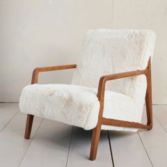 Faux Fur Upholstered Accent Chair