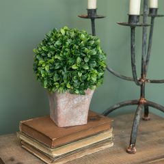 Faux Lush Greenery In Square Ceramic Pot