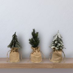 Faux Pine Tree in Bag Set of 3