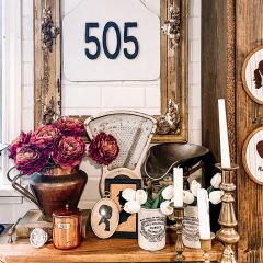 Faux Purple Peony Floral Stem