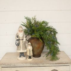 Faux Red Cedar Hanging Decorative Bush Set of 2