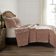 Faux Silk Velvet Bed Quilt