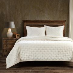Faux Silk Velvet Quilt and Shams Set
