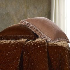 Faux Silk Velvet Rose Euro Sham