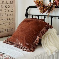 Faux Silk Velvet Rose Euro Sham