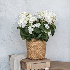Faux White Geranium Bush