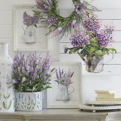 Textured Paper Lilacs Wall Art Set of 2