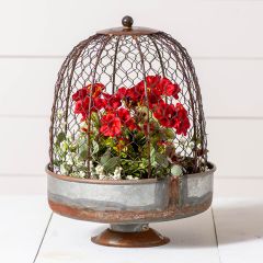 Farmhouse Chicken Wire Dome Planter