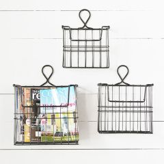 Industrial Chic Wire Wall Baskets Set of 3