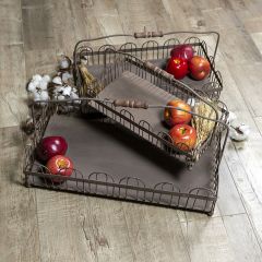Handled Metal Nesting Trays Set of 3
