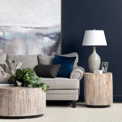 Round Reclaimed Wood Cocktail Table