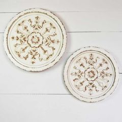 Rustic Round Medallion Wall Decor Set of 2