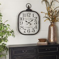 Antiqued Square Wall Clock