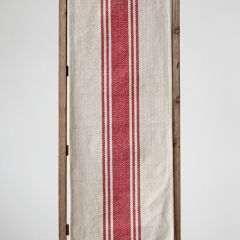 French Inspired Red Stripe Table Runner