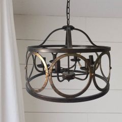 Bronze Finish Cutout Chandelier