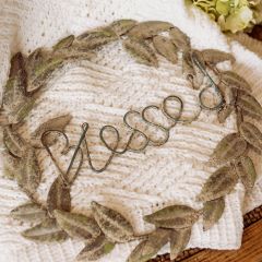 Rustic Blessed Leaf Wreath