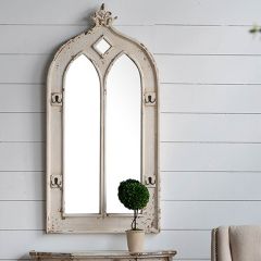 Large Fir Wood Framed Mirror