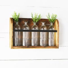 Glass Bottle Vase Wall Rack