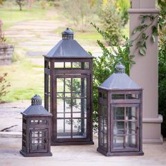 Transom Style Candle Lantern Set of 3