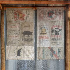 Feed Sack Print Window Cover Set of 2