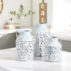 Modern Boho Handled Jar Vase Set of 3