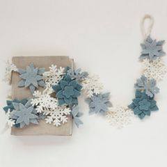 Felt Snowflake and Flower Garland