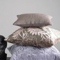 Fern Leaves Cotton Throw Pillow