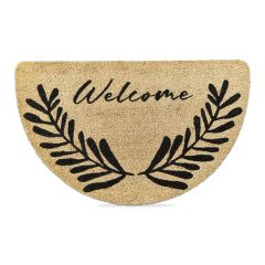 Fern Shaped Natural Coir Welcome Doormat
