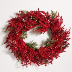 Festive Christmas Lighted Wreath