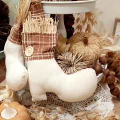 Festive Fall Plaid Scarecrow Boots