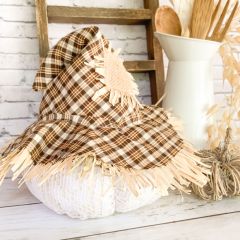 Festive Fall Plaid Scarecrow Hat