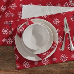 Festive Farmhouse Snowflake Napkin Set of 4