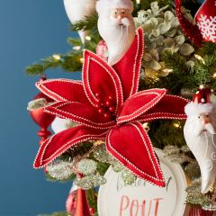 Festive Felt Poinsettia Stem