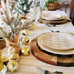 Festive Gold Mercury Glass Garland
