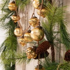 Festive Gold Mercury Glass Garland