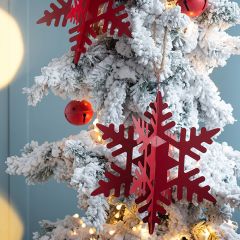 Festive Holiday 3D Snowflake Ornament