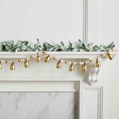 Festive Holiday Beaded Bell Garland