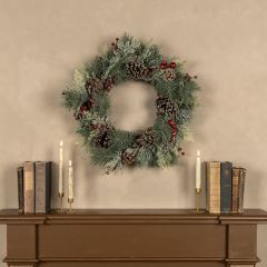 Festive Holiday Frosted Wreath