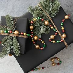 Festive Holiday Glass Ball Garland