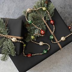 Festive Holiday Glass Bead Garland
