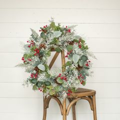 Festive Holiday Glittered Wreath