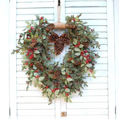 Festive Holiday Hanging Wreath