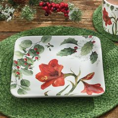 Festive Holiday Salad Plate Set of 4