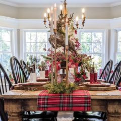Festive Holiday Table Runner Plaid