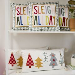 Festive Multicolor Holiday Pillow