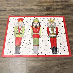 Festive Nutcracker Bamboo Mat