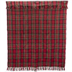Festive Red Plaid Throw Blanket