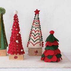 Festive Wool Felt Christmas Tree