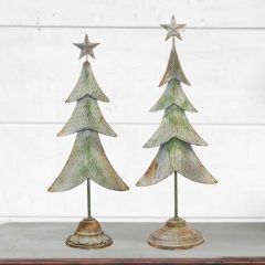Rustic Joy Christmas Tree Decor Set of 2