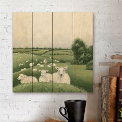 Field Of Sheep Wood Pallet Wall Art